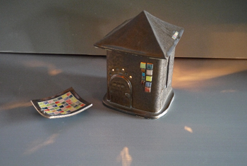 眞島美代子「Copper Color -塔-」「Copper Color -家-」